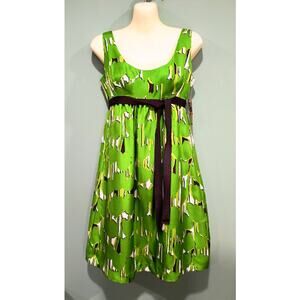 Michael Kors Sleeveless Silk‎ Dress with Empire Waist and Ribbon Belt, Sz 2P NWT